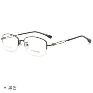 New Women's Business Glasses 11058 Ultralight Myopia Glasses Half Frame Optical Frame Metal Glasses Manufacturers Wholesale