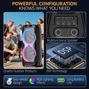 SING-E dual 12-inch 120W high-power outdoor plaza home theater Bluetooth speaker stage karaoke speaker