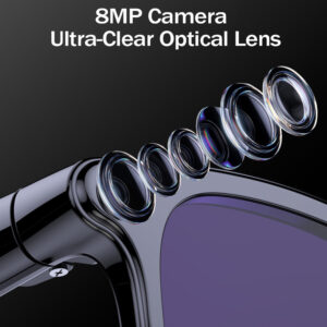 Cross-border A2 smart glasses with camera, multifunctional photo and video recording, real-time translation, AI recognition, AI smart glasses
