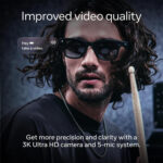 Cross-border AI smart glasses, AI object recognition, voice assistant, translation, 8MP camera, Bluetooth for music listening