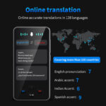 S85pro intelligent voice translator, multi-language precise offline translator, travel, study, meetings, and foreign trade