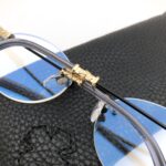 New fashion glasses business style rimless men's mirror frame with glasses personality retro ladies optical glasses frame wholesale