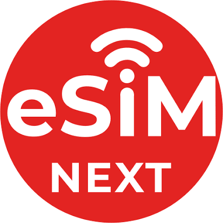 The eSIMX Official Website features the brand's logo, which is designed with a red and black color scheme representing its global travel data services