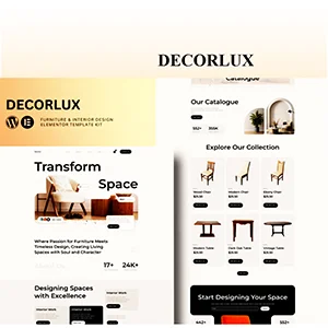 Decorlux - Elementor model kit for interior design